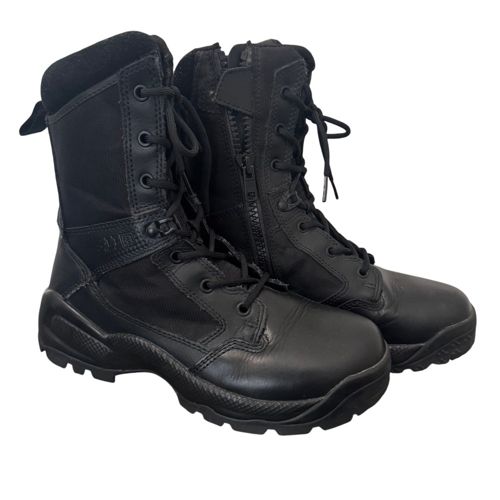 5.11 Tactical ATAC 2.0 8 Inch Side Zip Black Combat Boots Mens 7.5 Utility
